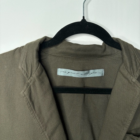 Raquel Allegra Cotton Blazer Jacket Green - Picture 2 of 5